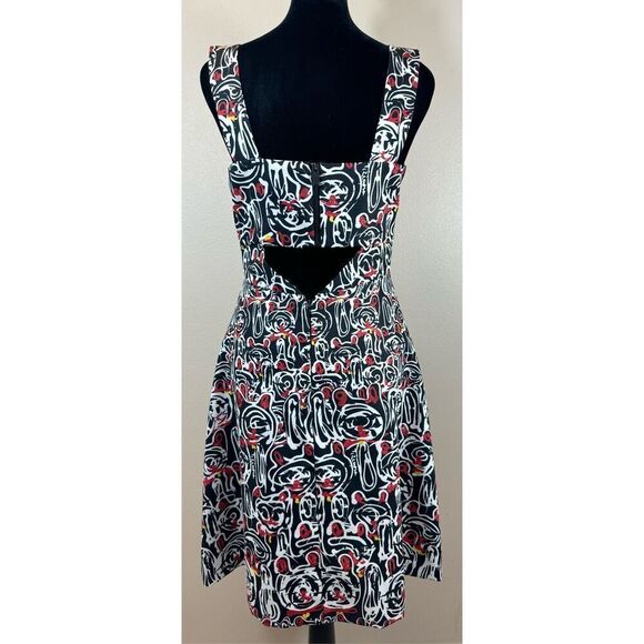 Adolfo Dominguez Abstract Open Back Sleeveless Women's Midi Dress Small - Picture 2 of 10